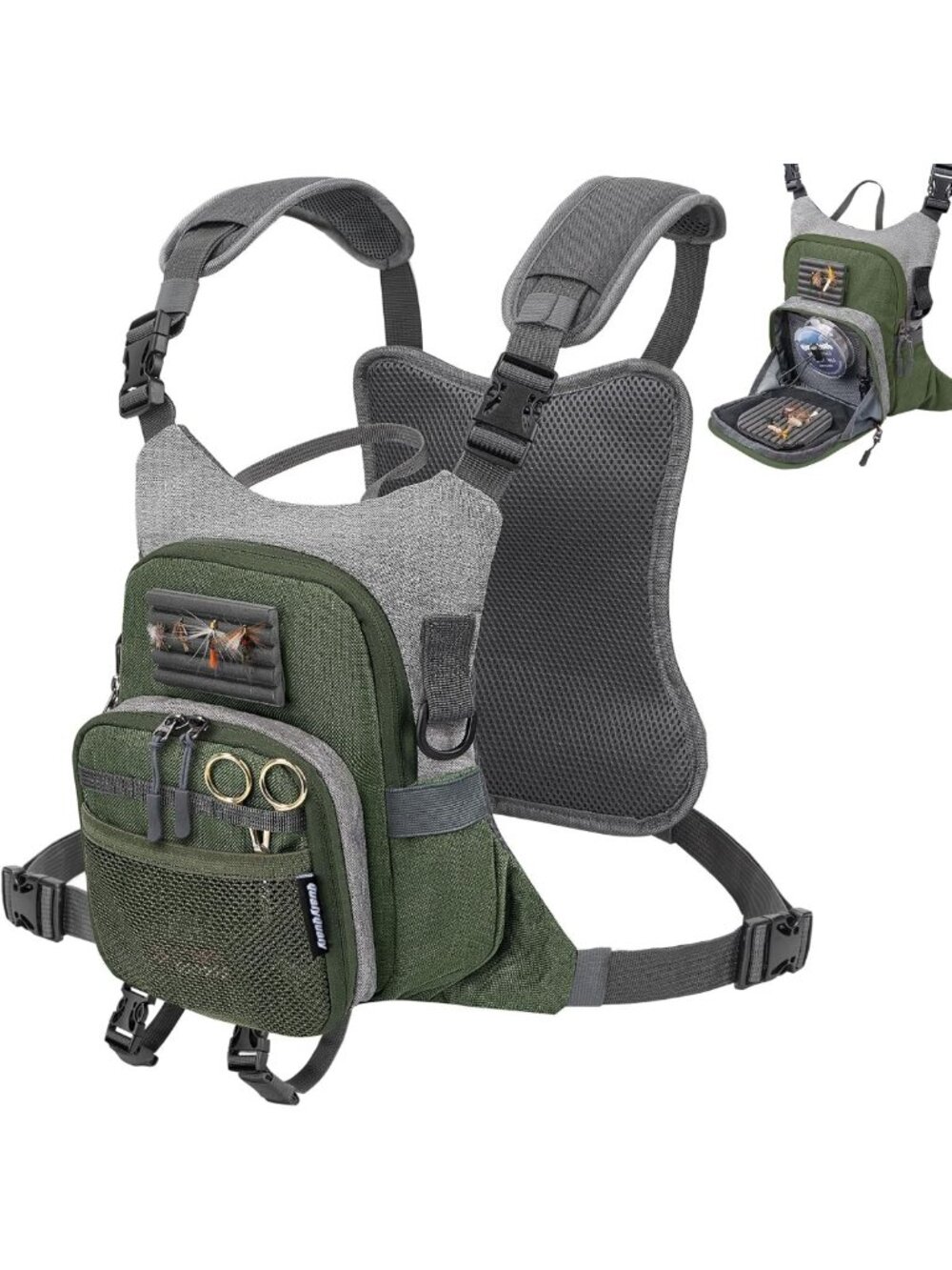 Lightweight Fly Fishing Chest Pack Vest | Tackle Bag for Anglers & Outdoor